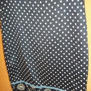 Ann Taylor LOFT 00 petite skirt navy blue white